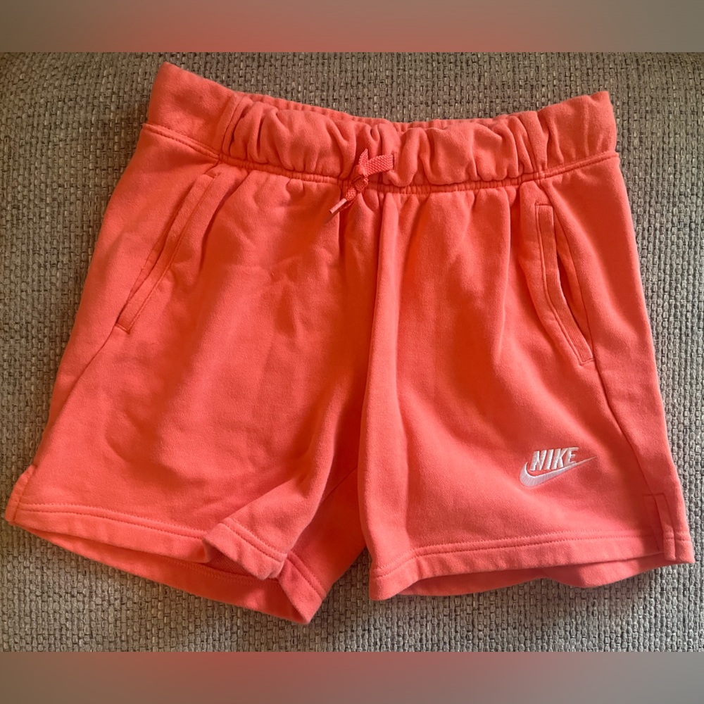 Nike Girl’s Coral Pink/Orange Athletic Shorts
